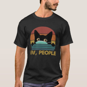 Camiseta Antifaz Vintage Esencial Gato Negro Ew Personas