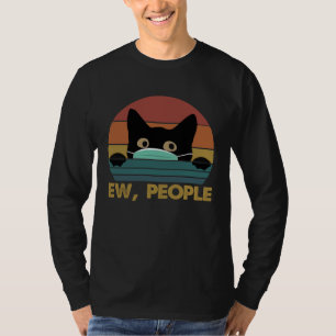 Camiseta Antifaz Vintage Esencial Gato Negro Ew Personas