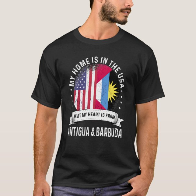 Camiseta Antigua American Patriot Grown Proud Home USA Flag (Anverso)