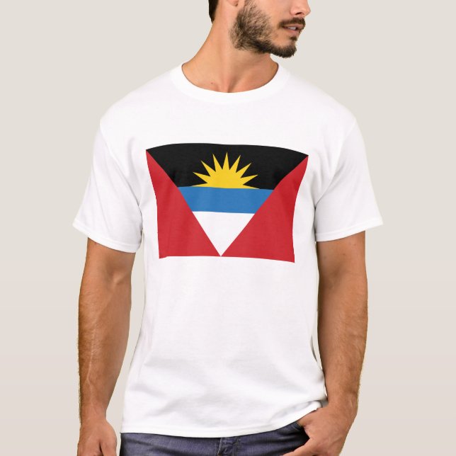 Camiseta Antigua and Barbuda Flag T-Shirt, Patriotic  (Anverso)