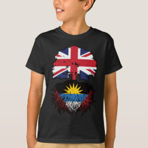 Camiseta Antigua Antigua Bandera de raíces británicas de ár