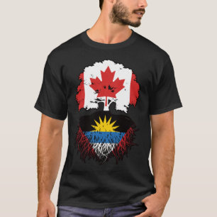 Camiseta Antigua Antigua Canadá Canadá Árbol con bandera