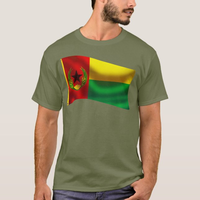 Camiseta Antigua bandera de Cabo Verde ondulada (Anverso)