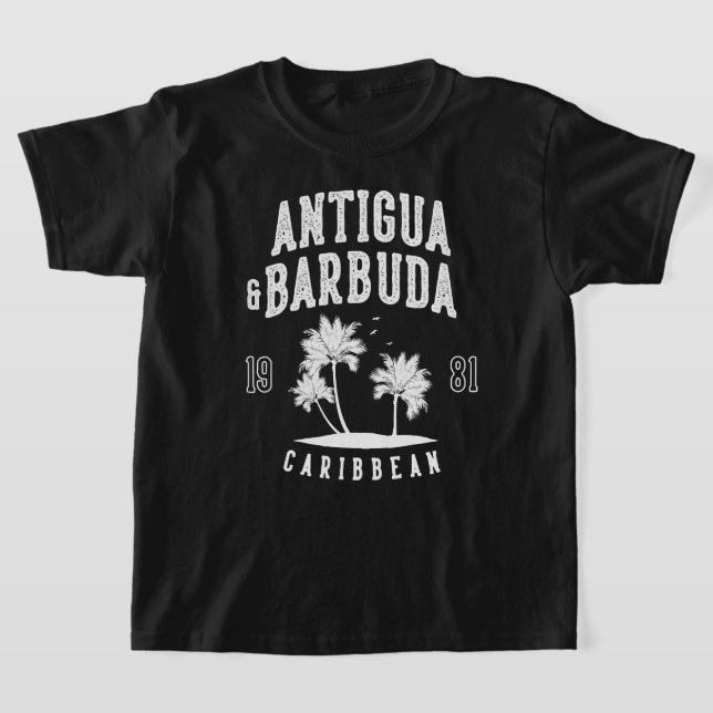Camiseta Antigua & Barbuda Caribbean Palm Tree Kids (Distribución)