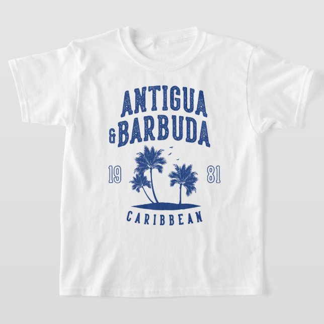 Camiseta Antigua & Barbuda Caribbean Palm Tree Kids (Distribución)