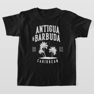 Camiseta Antigua & Barbuda Palma del Caribe Niños