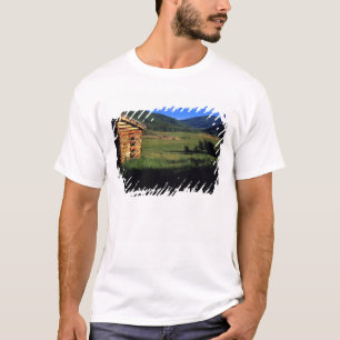 Camiseta Antigua casa de troncos cerca de Park City, Utah. 