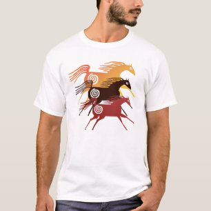 Camiseta antigua de tres caballos