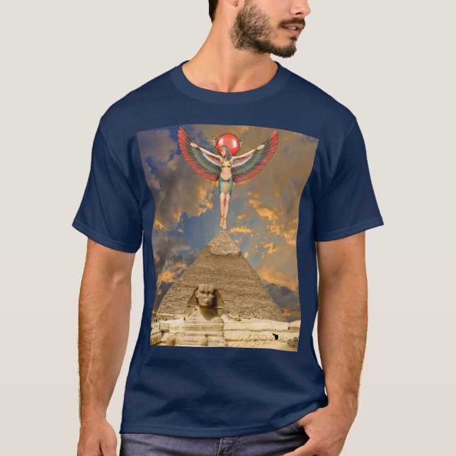 Camiseta Antigua diosa egipcia Isis, diosa de la luna (Anverso)