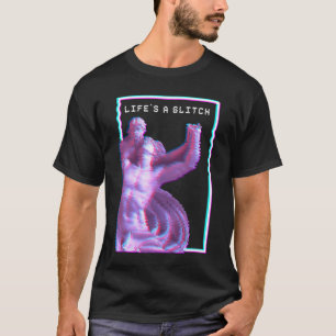 Camiseta Antigua estatua griega Estética de Vaporwave Glit