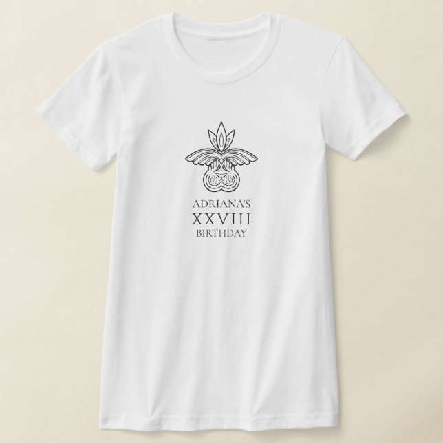 Camiseta Antigua Grecia o Fiesta de Cumpleaños con la temát (Distribución)