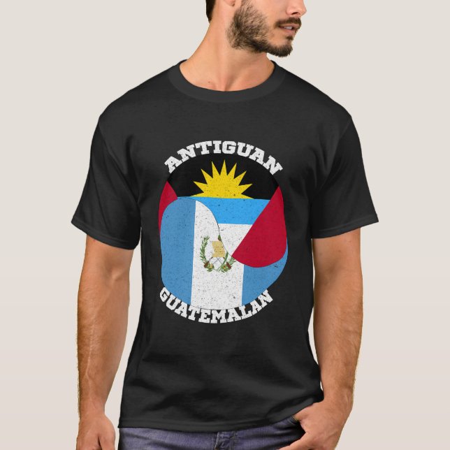 Camiseta Antigua Guatemala, la bandera guatemalteca antigua (Anverso)