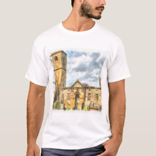 Camiseta Antigua Iglesia de la Arquitectura Gótica de la Sa