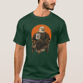 Camiseta Antigua Ilustración Águila Calva Anti Tra