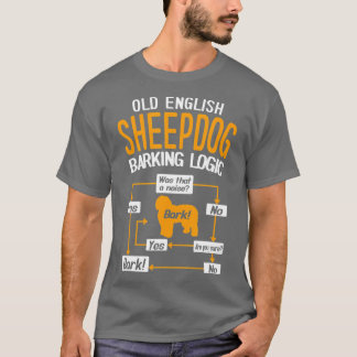 Camiseta Antigua lógica de ladrido de perro pastor inglesa
