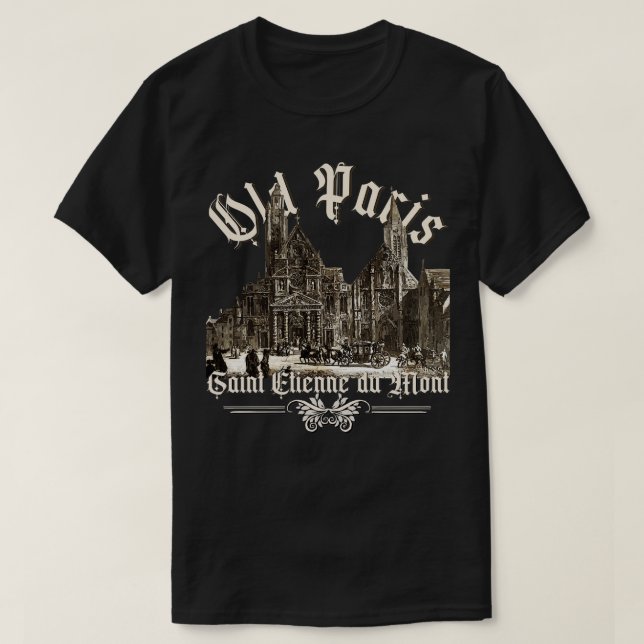 Camiseta Antigua París Eglise Saint Etienne du Mont (Diseño del anverso)