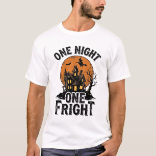 Camiseta Antigua Pesadilla de Halloween Bruja Luna Gráfica_
