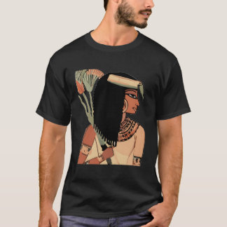 Camiseta Antigua Reina kemética negra de arte kemético egip