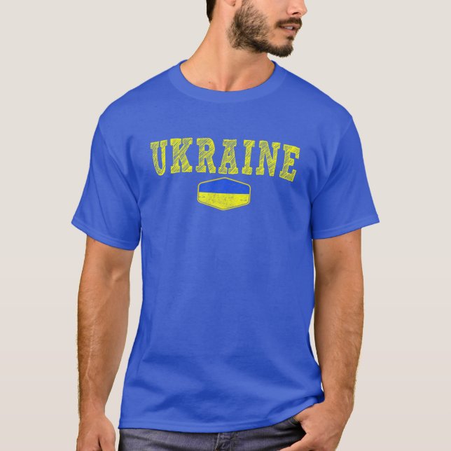 Camiseta Antigua Ucrania Bandera Ucraniana Orgullo de Ucran (Anverso)