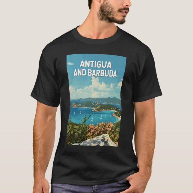 Camiseta Antigua y Barbuda: arte de viajes de Ilustracion r (Anverso)