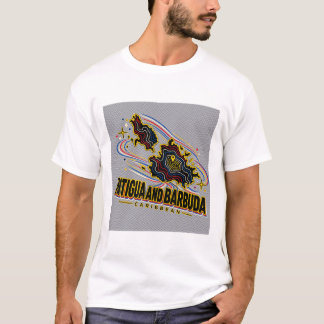 Camiseta Antigua y Barbuda Topográfico Dinámico del Caribe