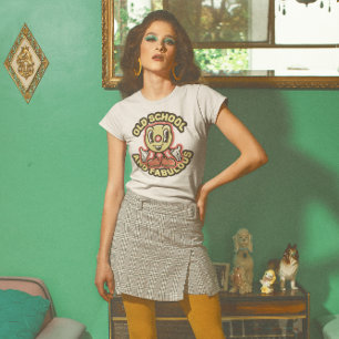 CAMISETA ANTIGUAS ESCUELAS Y HABITUALES MUJERES RETRO DE CA