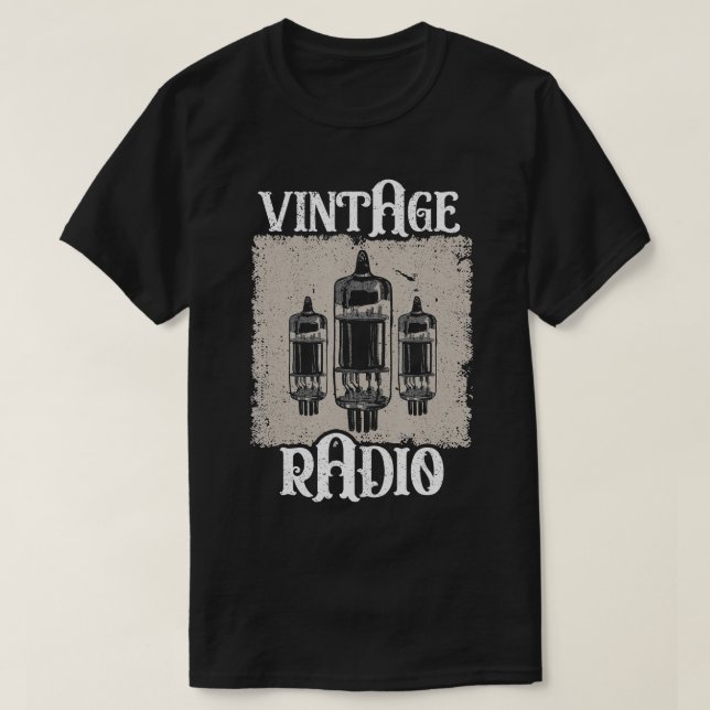 Camiseta Antigüedades de radio de época que recopilan colec (Diseño del anverso)