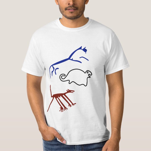 Camiseta Antiguo arte tribal terrestre - Animales antiguos (Anverso)