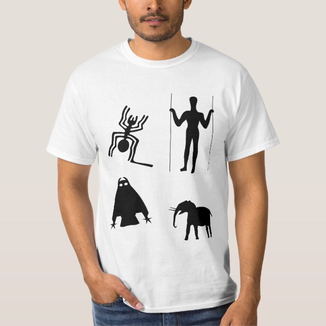 Camiseta Antiguo arte tribal terrestre - Animales antiguos (Anverso)