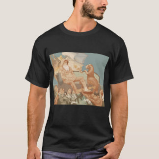 Camiseta Antiguo barco en llamas de marinero Ilustracion en