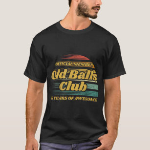 Camiseta Antiguo club de bolas masculinas 40 años de asombr