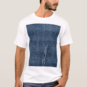 Camiseta Antiguo denim desgarrado: textura de jeans.