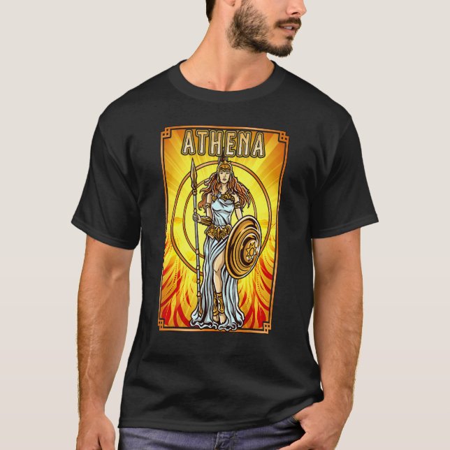 Camiseta Antiguo Dios griego Atenea Monte Olimpo Mito grieg (Anverso)