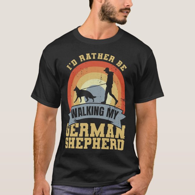 Camiseta Antiguo Dueño de Pastor Alemán que Dice (Anverso)