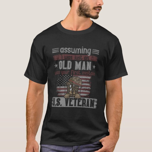 Camiseta ANTIGUO EEUU VETERANO Patriota (Anverso)