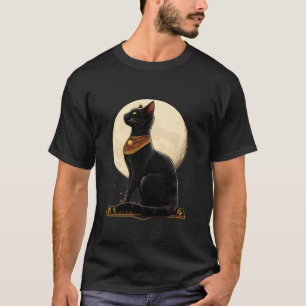 Camiseta Antiguo Egipto Egiptología Tutankamón Gato Bastet