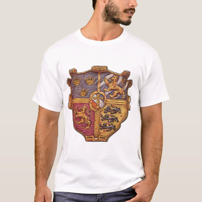 Camiseta Antiguo Escudo de Armas de Suecia (Anverso)