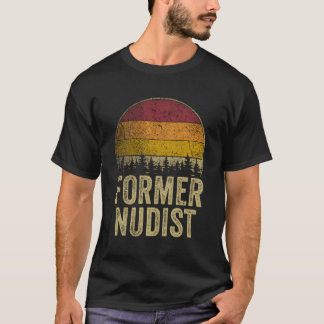 Camiseta Antiguo estilo retro nudista divertido diciendo hu