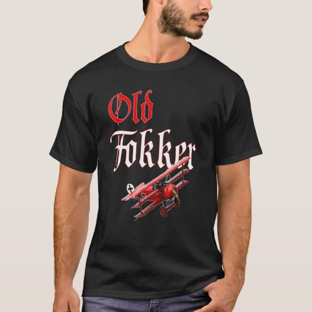 Camiseta Antiguo Fokker Dr.1 Triplane Ww1 Avión De Combate (Anverso)