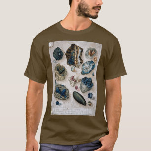 Camiseta Antiguo Geológico Científico Cristales Gemstones L