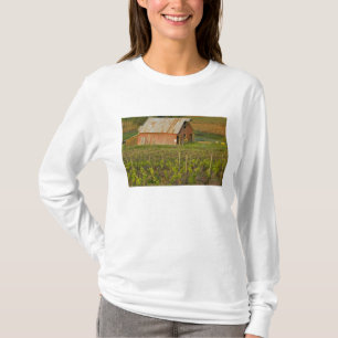 Camiseta Antiguo granero rojo al borde de la viña Zinfandel