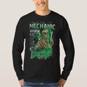 Camiseta Antiguo Mánico Gruñón Atrapado Entre IDK IDC E IDG