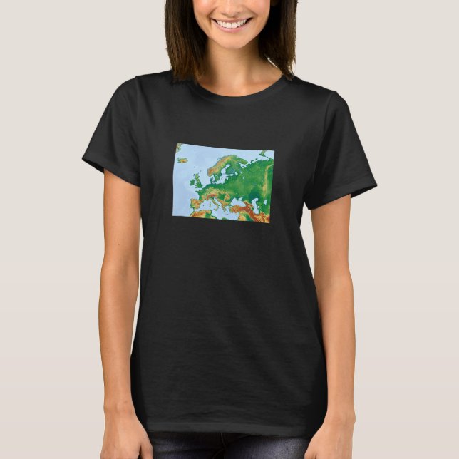 Camiseta Antiguo mapa de cosechas Europa (Anverso)