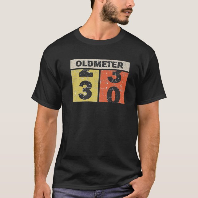 Camiseta Antiguo Medidor. Oldímetro. 30 Años Sucios, 30 B (Anverso)