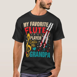 Camiseta Antiguo Mi flautista favorito me llama abuelo