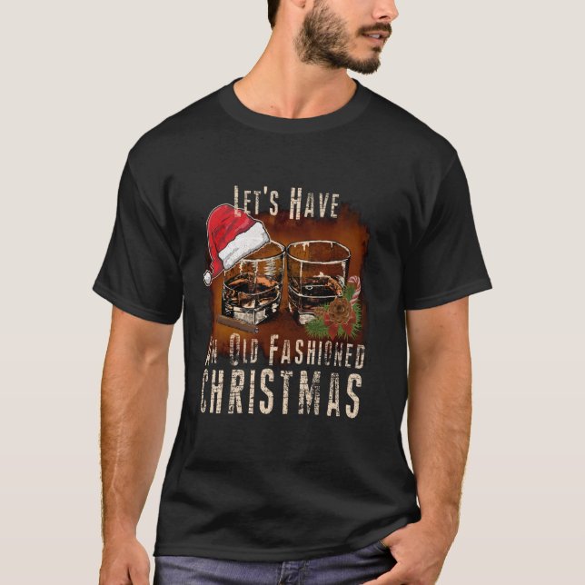 Camiseta Antiguo Navidades de Whiskey al estilo de moda Bou (Anverso)
