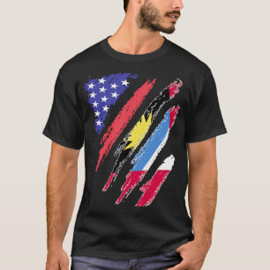 Camiseta Antiguo patriota norteamericano crece sus franjas 