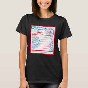 Camiseta Antiguo perro pastor inglés cría a dueños de datos