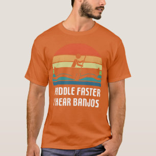 Camiseta Antiguo Rema Más Rápido Escucho Banjos Camping Raf