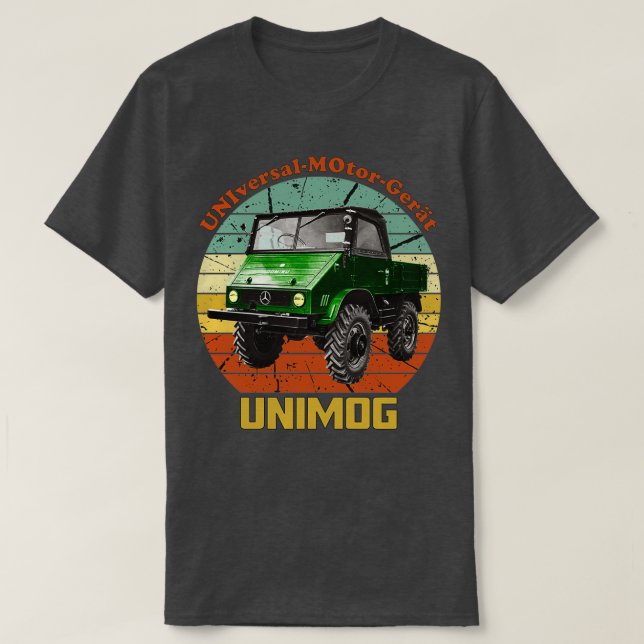 Camiseta Antiguo Retro Unimog  (Diseño del anverso)